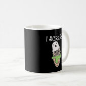 Cat Halloween Ghost I Schrei Eiscreme Puff Kaffeetasse (VorderseiteRechts)