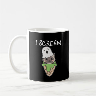 Cat Halloween Ghost I Schrei Eiscreme Puff Kaffeetasse