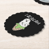 Cat Halloween Ghost I Schrei Eiscreme Puff Untersetzer (angewinkelt)