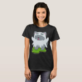 Cat Halloween Ghost T-Shirt (Vorne ganz)