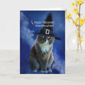 Cat Halloween Grandtochter Super Niedlich Karte (Gelbe Blume)