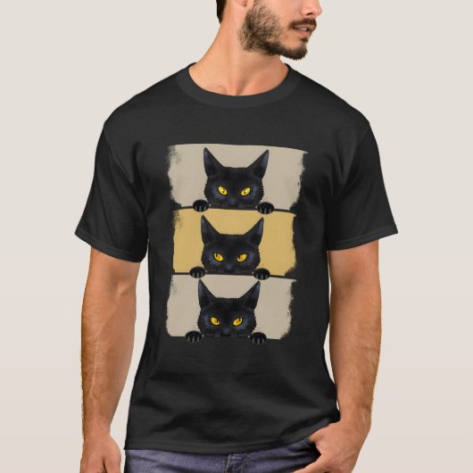 Cat Halloween Grumpy Black Kitten Cat Mama T-Shirt (Vorderseite)