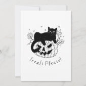 Cat Halloween-Herbst Einladung (Rückseite)