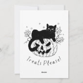 Cat Halloween-Herbst Feiertagskarte (Rückseite)