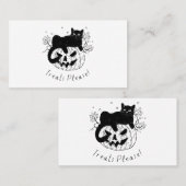 Cat Halloween-Herbst Visitenkarte (Vorne/Hinten)
