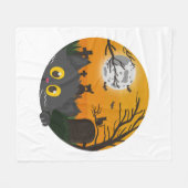 Cat Halloween Kitten Halloween-Kostüm Fleecedecke (Vorderseite (Horizontal))