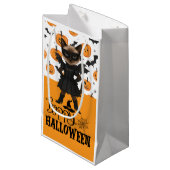 Cat Halloween Kleine Geschenktüte (Vorderseite Schrägansicht)