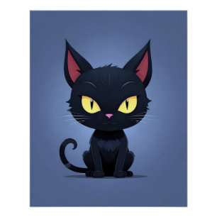 Cat Halloween Niedlich Adorable Funny Animal Carto Poster