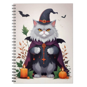 Cat Halloween Niedlich Adorable Funny Animal Magie Notizblock