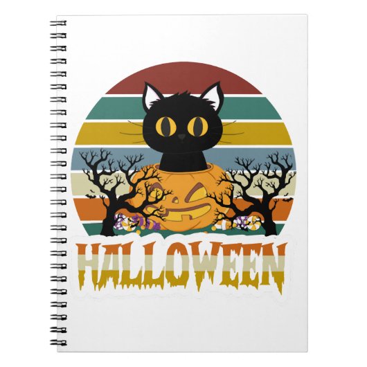 Cat Halloween Notizblock (Vorderseite)