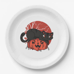 Cat Halloween Pappteller