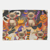 Cat Halloween-Party Geschirrtuch (Horizontal)