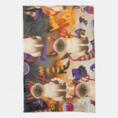 Cat Halloween-Party Geschirrtuch (Vertikal)