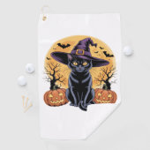 Cat Halloween Pumpkin Essential T - Shirt Golfhandtuch (Insitu)