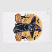 Cat Halloween Pumpkin Essential T - Shirt Golfhandtuch (Horizontal)