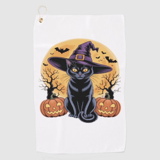Cat Halloween Pumpkin Essential T - Shirt Golfhandtuch (Vorderseite)