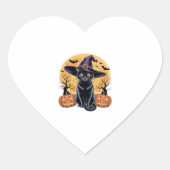 Cat Halloween Pumpkin Essential T - Shirt Herz-Aufkleber (Vorderseite)