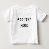 Cat Halloween Scared Cartoon Character stehend Baby T-shirt (Rückseite)