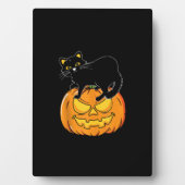 Cat Halloween Spooky Kitten Lover Trick oder Trete Fotoplatte (Vorderseite)