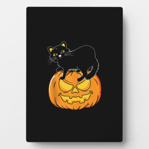 Cat Halloween Spooky Kitten Lover Trick oder Trete Fotoplatte