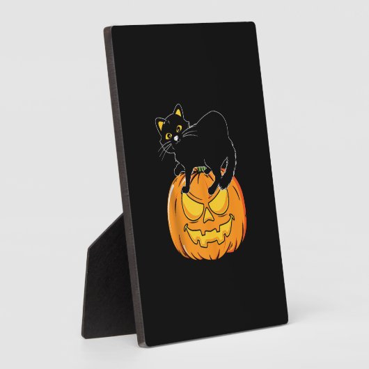 Cat Halloween Spooky Kitten Lover Trick oder Trete Fotoplatte (Seite)