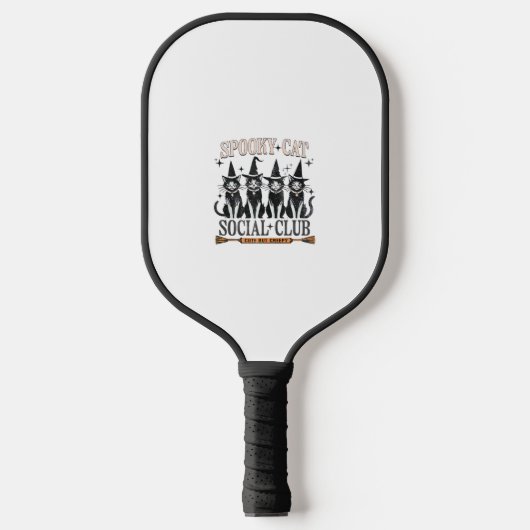 Cat Halloween Spooky Kitten Lover Trick oder Trete Pickleball Schläger (Vorderseite)
