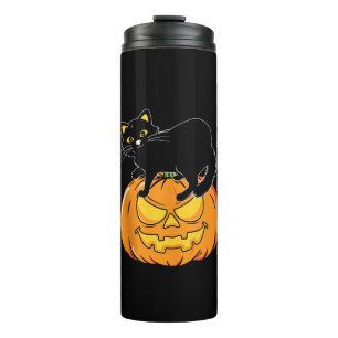 Cat Halloween Spooky Kitten Lover Trick oder Trete Thermosbecher