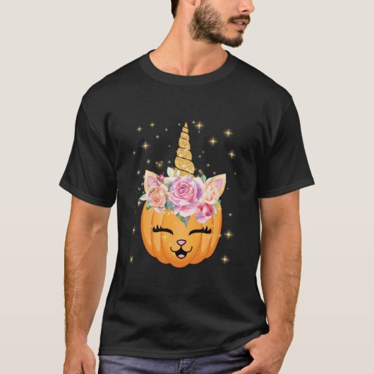 Cat Halloween Unicorn Cat T-Shirt (Vorderseite)
