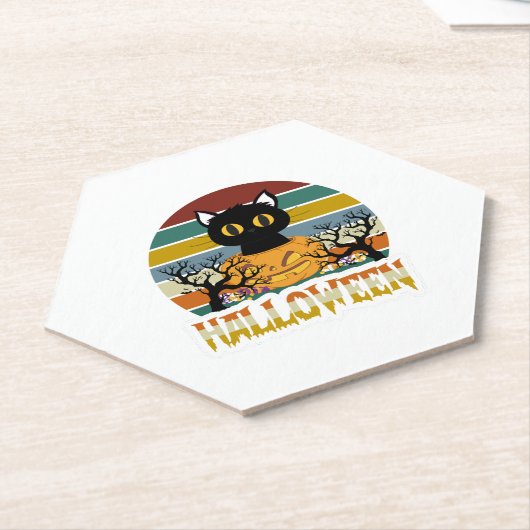 Cat Halloween Untersetzer (angewinkelt)