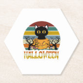 Cat Halloween Untersetzer (Vorderseite)