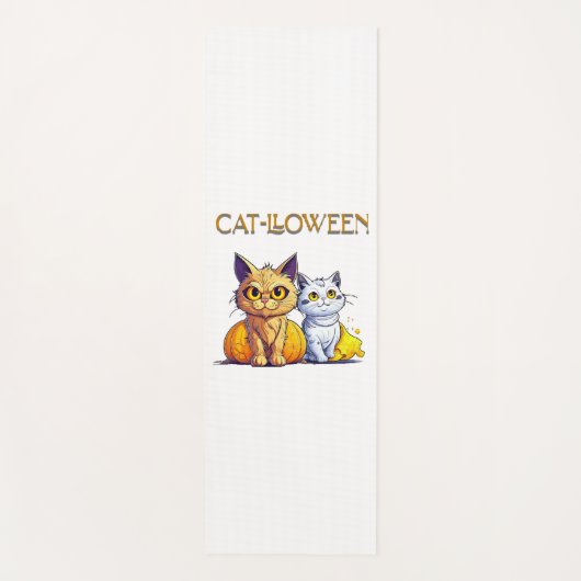 Cat halloween yogamatte (Vorderseite)