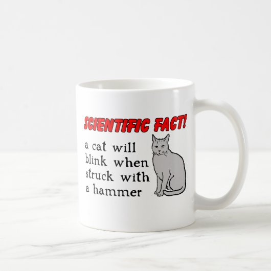 Cat Hammer Funny Mug Spaß Kaffeetasse (Rechts)