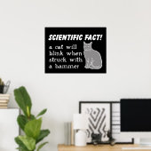 Cat Hammer Funny Print Poster Spaß (Heimbüro)