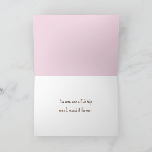 Cat Hanging on Branch Vielen Dank Dankeskarte (Innenseite)