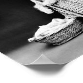 Cat Hanging Wäsche auf Wäscheleine Poster (Ecke)