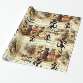 Cat Happy Birthday Song Orchestra Geschenkpapier (Ungerollt)