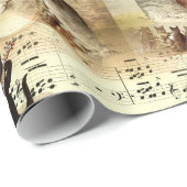 Cat Happy Birthday Song Orchestra Geschenkpapier (Rolleneckpunkt)