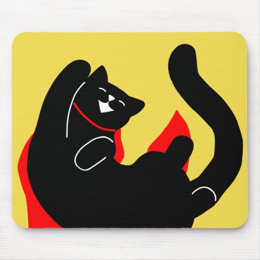 Cat Happy Cape Mousepad Simple Niedlich Kitty (Vorne)