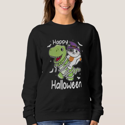 Cat Happy Halloween Mummy Rex Cats Halloween Sweatshirt (Vorderseite)