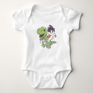Cat Happy Halloween T-rex Mummy-Kostüm Baby Strampler