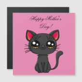 Cat Happy Mother Day Magneteinladung (Vorne/Hinten)