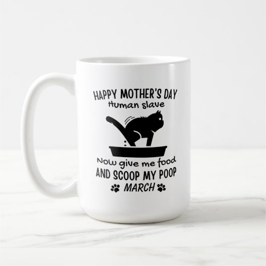 Cat Happy Mother's Day Coffee Tasse (Links)