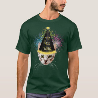 Cat Happy New Year 2023 Silvester Party 1 T-Shirt