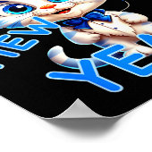 Cat Happy New Year Mew Year Funny New Years Party  Poster (Ecke)