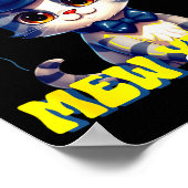 Cat Happy New Year Mew Year Funny New Years Party  Poster (Ecke)