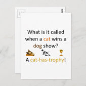 Cat-has-trophy Postkarte (Vorne/Hinten)