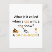 Cat-has-trophy Postkarte (Vorderseite)