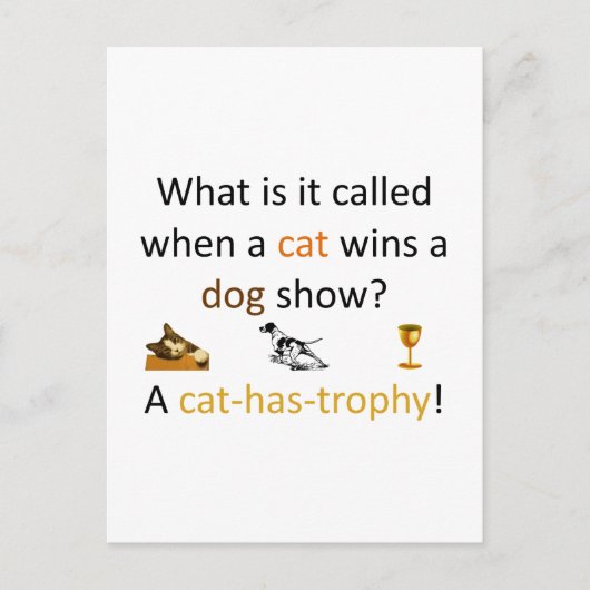 Cat-has-trophy Postkarte (Vorderseite)