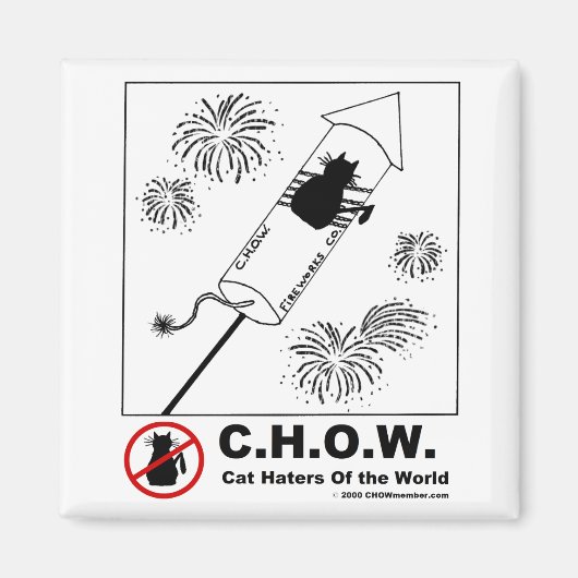 Cat Haters Fireworks Magnet (Vorne)