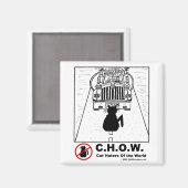 Cat Haters Truck Cartoon Magnet (Vorderseite/Rückseite)